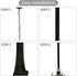 2 39.4 inches NICENEEDED PCS Chandelier Fabric Cord Cover, Black Chandelier Chain CoverChain Cable Sleeve, Velvet Cloth