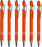 PATIKIL 6 Pack Ballpoint Pen with Stylus Tip, 2 in 1 Metal Pen, Black Ink 1.0mm Medium Point - Style 1, Orange