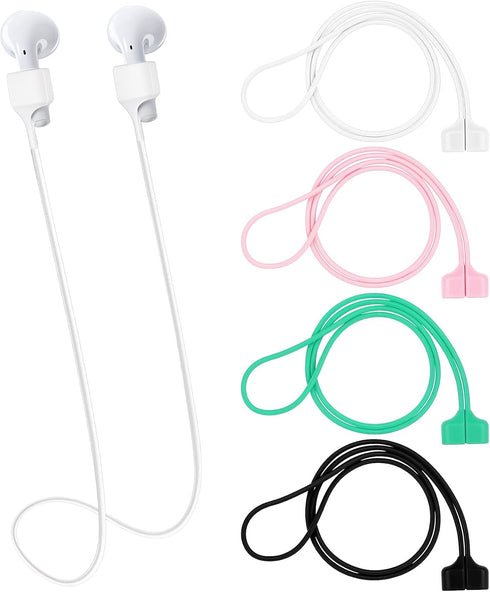 FRCTLNKG 4 Pack Magnetic Ear Bud Lanyard, Magnetic Earbud Lanyards for Wireless Earbuds