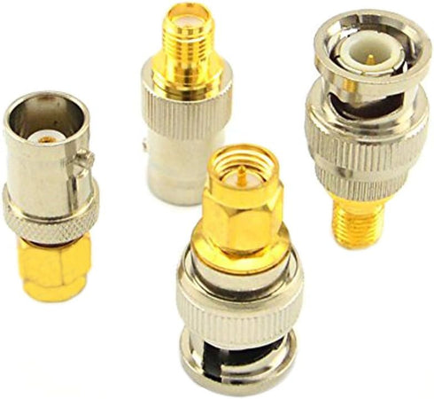 onelinkmore SMA to BNC Adapter Kits, 4 Pieces, for SDR, Handheld Radios, Scanner