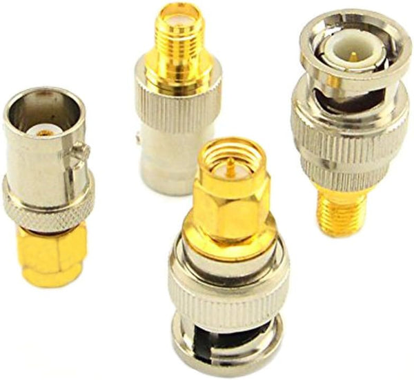 onelinkmore SMA to BNC Adapter Kits, 4 Pieces, for SDR, Handheld Radios, Scanner