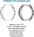 Screen Protector for Garmin Approach s70 42mm Smartwatch, TPU Soft Frame Cover and Tempered Glass Film Pack