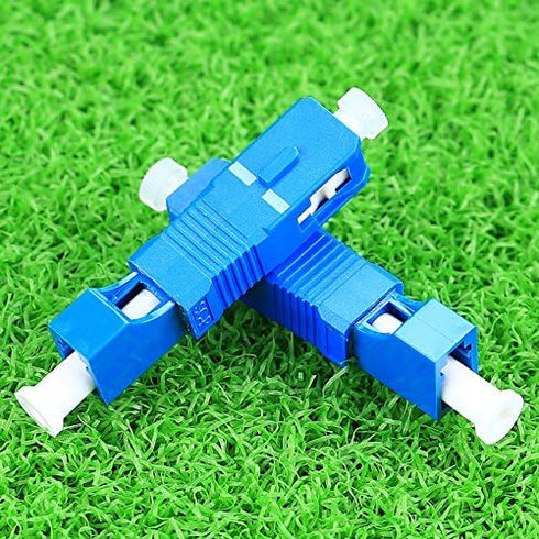 Single Mode 9/125um SC Male to LC Female Hybrid Optic Optical Fiber Adapter - Simplex Converter