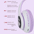 Wireless Over-Ear Headphones with Microphone, Bluetooth Cat Ear Headphones for Kids, Teens, Adults