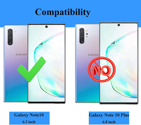 Samsung Galaxy Note 10 Case with HD Screen Protectors, Military-Grade Metal Ring Holder, Shockproof Cover