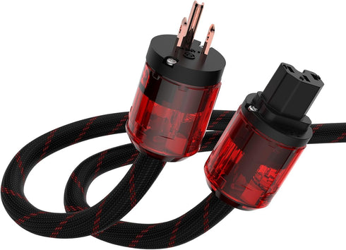 Tertullus OFC HiFi Audiophile Ac Power Cable,Power Cord Wire with US Connector Plug
