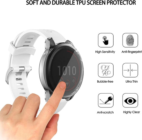 Compatible with Garmin Vivoactive 4/Venu 2 45mm/Vivoactive 4S/Venu 2s 40mm Waterproof Protective Case, Soft TPU Plated