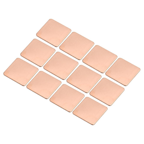 MECCANIXITY Heatsink Copper Pad Shim, 20mm x 20mm x 0.8mm Thermal Conductive Heat Sink for Electronic Chip Cooling,