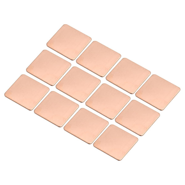 MECCANIXITY Heatsink Copper Pad Shim, 20mm x 20mm x 0.8mm Thermal Conductive Heat Sink for Electronic Chip Cooling,