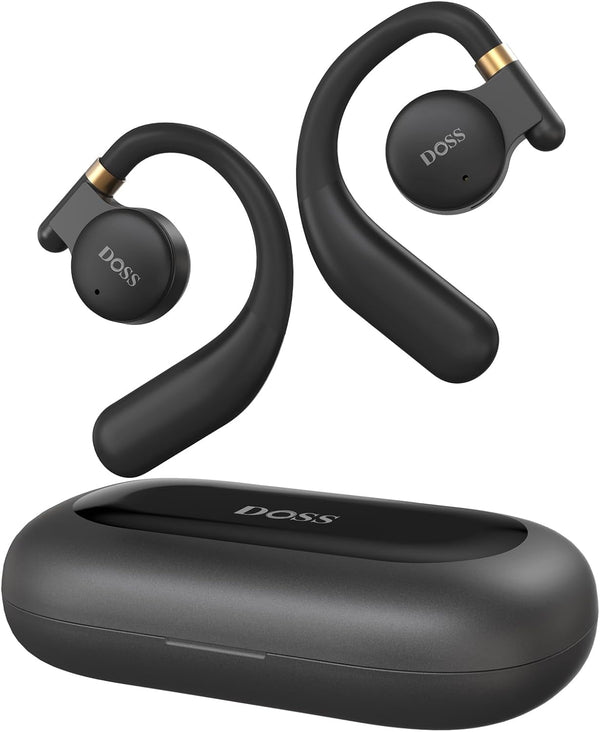 DOSS Open Ear True Wireless Headphones, 30 HRS Playtime, Bluetooth 5.3 Earbuds for Workout