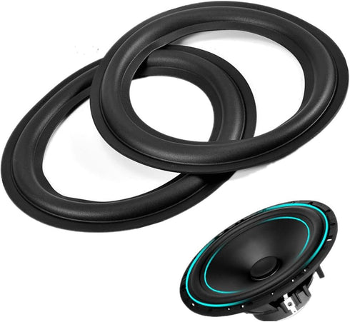 2pcs 6 Inch Perforated Rubber Speaker Foam Edge Surround Rings for Speaker Repair or DIY Replacement Parts