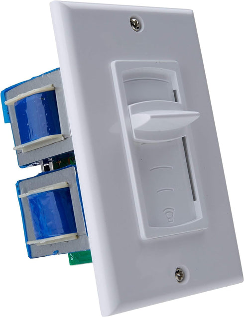 Pyle Home In-Wall Speaker Volume Control, Smart Stereo Selector Switch Pod Box, Vertical Sliding Control, PVC2