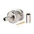 10 Pack 50 Ohm BNC Male Crimp Connector,BNC/Q9 Connector for RG58/RG142/RG400/LMR195/KSR195/3D-FB Cable