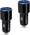 USB Car Charger, 2Pack - 4.8A Fast Charging Dual Port USB Cigarette Lighter Adapter for iPhone, Samsung Galaxy, Android