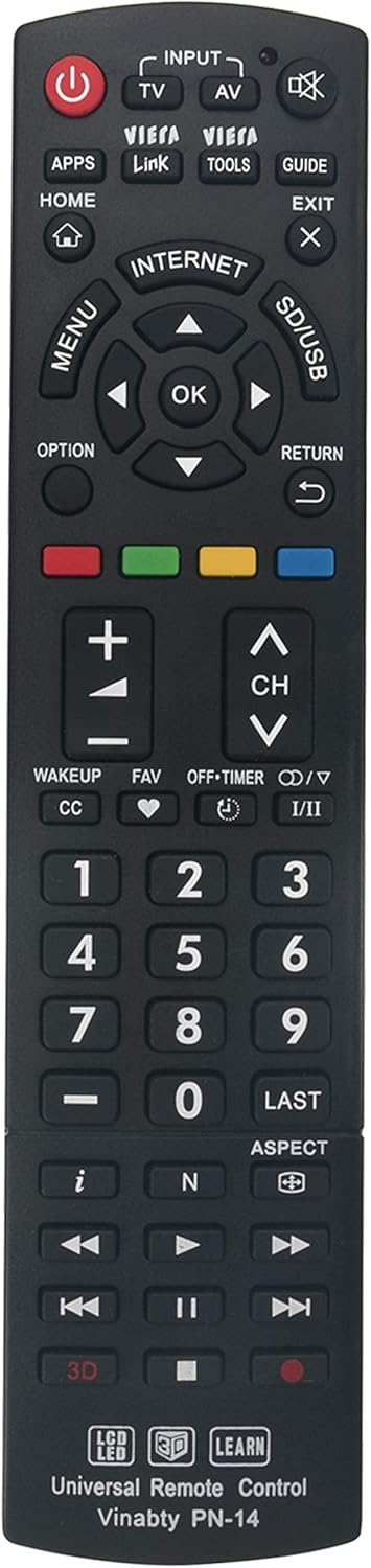 VINABTY Universal Remote for Panasonic N2QAYB000485 N2QAYB000486 N2QAYB000321 N2QAYB000221 N2QAYB000703
