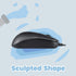 Perixx PERIMICE-503B Wired Optical Washable Mouse, Black (11419)
