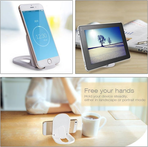 Cell Phone Stand 3Pack - Portable Foldable Desktop Holder, Adjustable Multi-Angle Cradle for iPad, iPhone
