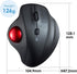 SANWA Bluetooth Ergonomic Trackball Mouse, Optical Vertical Rollerball Mice with Adjustable DPI, Compatible with