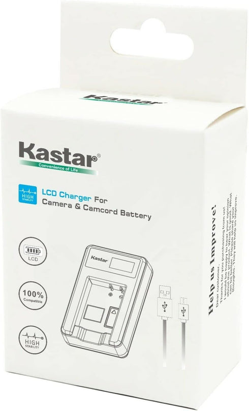 Kastar 4 Pack Battery and LCD Triple USB Charger for Ricoh DB-110, GR III, WG-6, G900 Digital Cameras