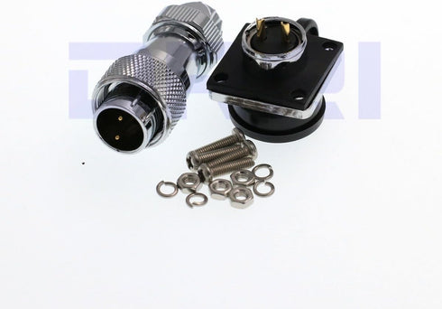 DRRI WS16 f16mm 2pin 3pin 4pin 5pin 6pin 7pin 9pin Metal Square Flange Panel Mount Aviation Cable Connector