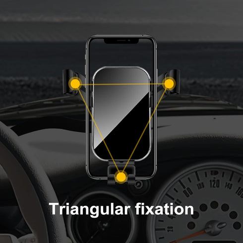 KUNGKIC for Mini R50 R52 R53 Hatch Auto Phone Holder, Aluminum Car Cradle, Rotatable Clip, Foldable Cell Phone Cradle