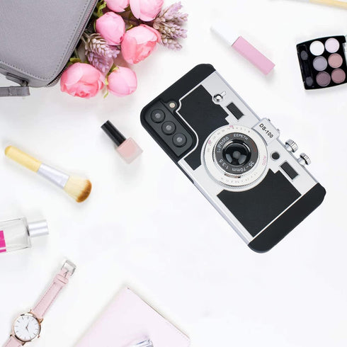 Awsaccy Vintage Phone Case for Samsung Galaxy S22 5G, Cute 3D Cool Unique Design with Removable Neck Strap Lanyard for