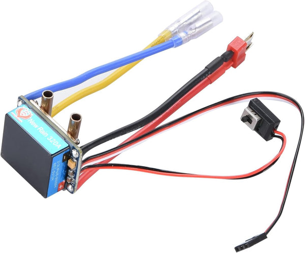 ZEZEFUFU Waterproof Brushed ESC Kit Water-cooled Electronic Speed Controller Replacement for RC Car,