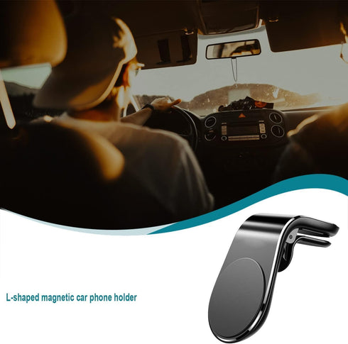 aoukoslt Black Universal Phone Holder Clip Car Air Vent Magnetic Mount Holder Bracket for Cell Phone GPS Suporte
