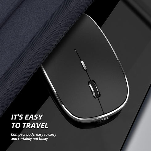 Wireless Mouse Chargeable Portable Silent USB and Type-C Dual Mode Mouse, 3 Adjustable DPI for Laptop, Mac, MacBook,