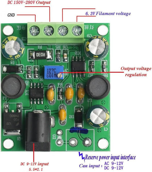 GODIYMODULES 250V 6.3V High Voltage DC Converter Module Board for Nixie&Magic Eye Tube Power Supply Module Board Module