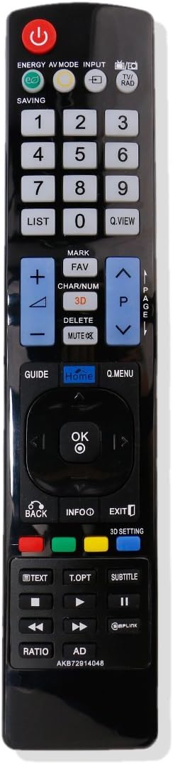 AKB72914048 Remote Control Replacement for LG 3D Smart LCD LED TV Models 32LW5500, 32LW4500, 42LW4500, 55LW4500