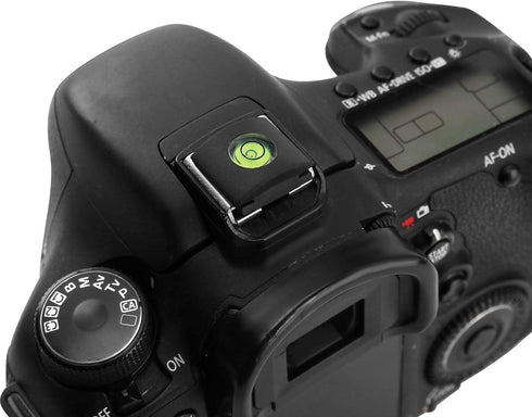 6 Pack Hot Shoe Level - 2 Axis Bubble Spirit Level for DSLR Film Cameras, Combo Pack