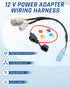 Wujexuhe 12 2001-2022 Volt Power Adapter Wiring Harness Switch Connector Plug with Fuse Fit for Chrysler Dodge Ram