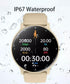 Smart Watch Men, Bluetooth Call, 1.32" HD Full Touch Screen, IP67 Waterproof, Yellow Stainless Steel Sport Watch