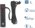 Wall Mount Power Strip with 4 Outlet, Mountable Power Strip with 2 USB Ports, 4-Port Under Desk Mount Connect with 6FT Power Cord, for Workbench, Nightstand, Dresser, Table.