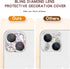 Cavdycidy Bling Diamond Camera Lens Protector for iPhone 15 & 15 Plus, 9H Tempered Glass, Metal Glitter Gem Cover.