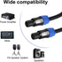 EBXYA 25 Feet Speakon Speaker Cable - 12 Gauge Premium Audio Cord with NL4FX Connector - 2 Conductor