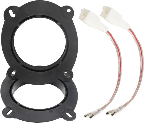 NuIth 6.5 Inch Front Door Speaker Bracket Adapter Wiring Harness for Select 2018-2023 Toyota