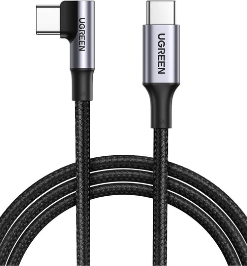 UGREEN 10FT Right Angle USB C to USB C Cable, 100W Fast Charging for iPhone 15, MacBook Pro 2022, Samsung Galaxy
