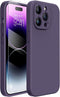 Miracase Shockproof Liquid Silicone Rubber Phone Case Cover for iPhone 14 Pro with Tempered Glass Screen Protector,