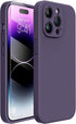 Miracase Shockproof Liquid Silicone Rubber Phone Case Cover for iPhone 14 Pro with Tempered Glass Screen Protector,