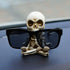 Cute Meditating Skull Dashboard Phone Holder for Car, Car Phone Mount, Skull Car Interior Accessories, Home Office