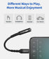 JSAUX iPhone Headphone Adapter, Lightning to 3.5mm, MFi Certified, Compatible with iPhone 14/13/12/11/SE/X/8 - Black