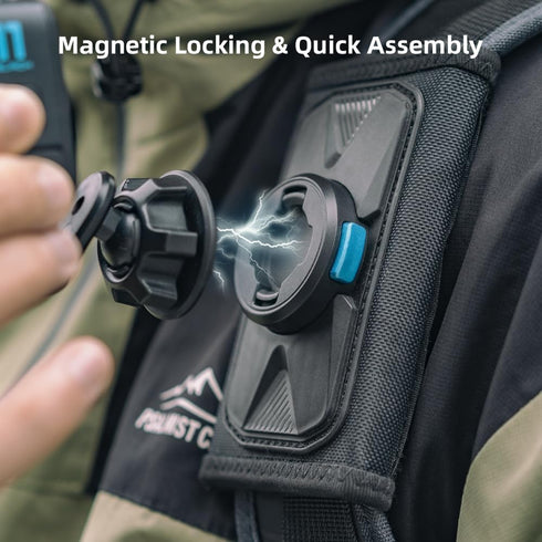 SUREWO Magnetic Quick Release Backpack Shoulder Strap Mount for Gopro Hero 13/12/11/10/9/8/7 and DJI Osmo Action