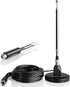 CHHLIUT FM Antenna for Stereo Receiver Magnetic Base, 16ft Coaxial Cable, Retractable, Perfect