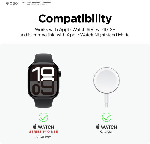 elago W6 Apple Watch Stand Compatible with iWatch Series 1-10 (46mm, 45mm, 44mm, 42mm, 41mm, 40mm, 38mm)