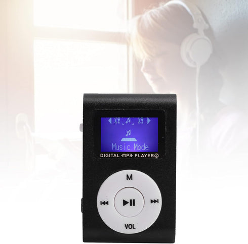 Faceuer MP3 MP3 Player, Portable Mini Music Player BackClip LCD Screen Music Player for Walking Running