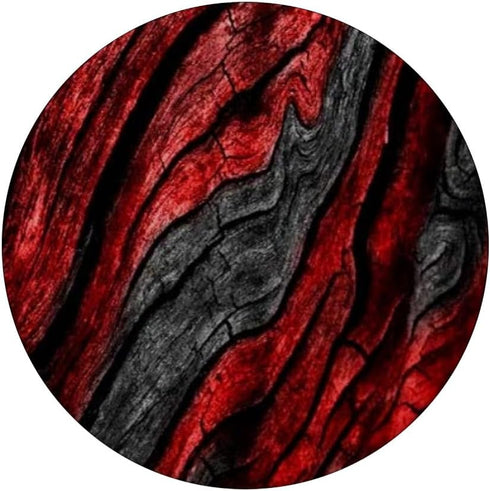 PopSockets Standard PopGrip Black Red Wood Grainclear