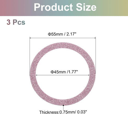 uxcell 3 Pcs Magnetic Adapter Ring, Universal Magnetic Wireless Charger Conversion Kit Sparkle Magnetic Metal Ring