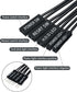COMeap Front Panel Connector, Motherboard Extension Cable Set with Front Panel Extension Plug POWE LED+/-, HDD LED, Power SW, Reset SW,HD Audio,Front USB Extension Cable for PC DIY(21in,Black)